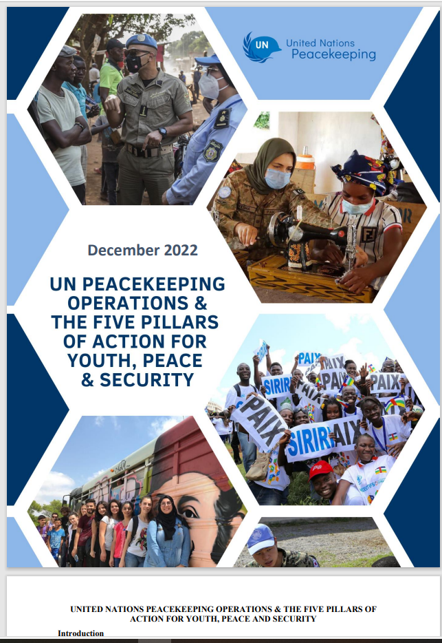 United nations peacekeeping operations & the five pillars of action for youth, peace and security