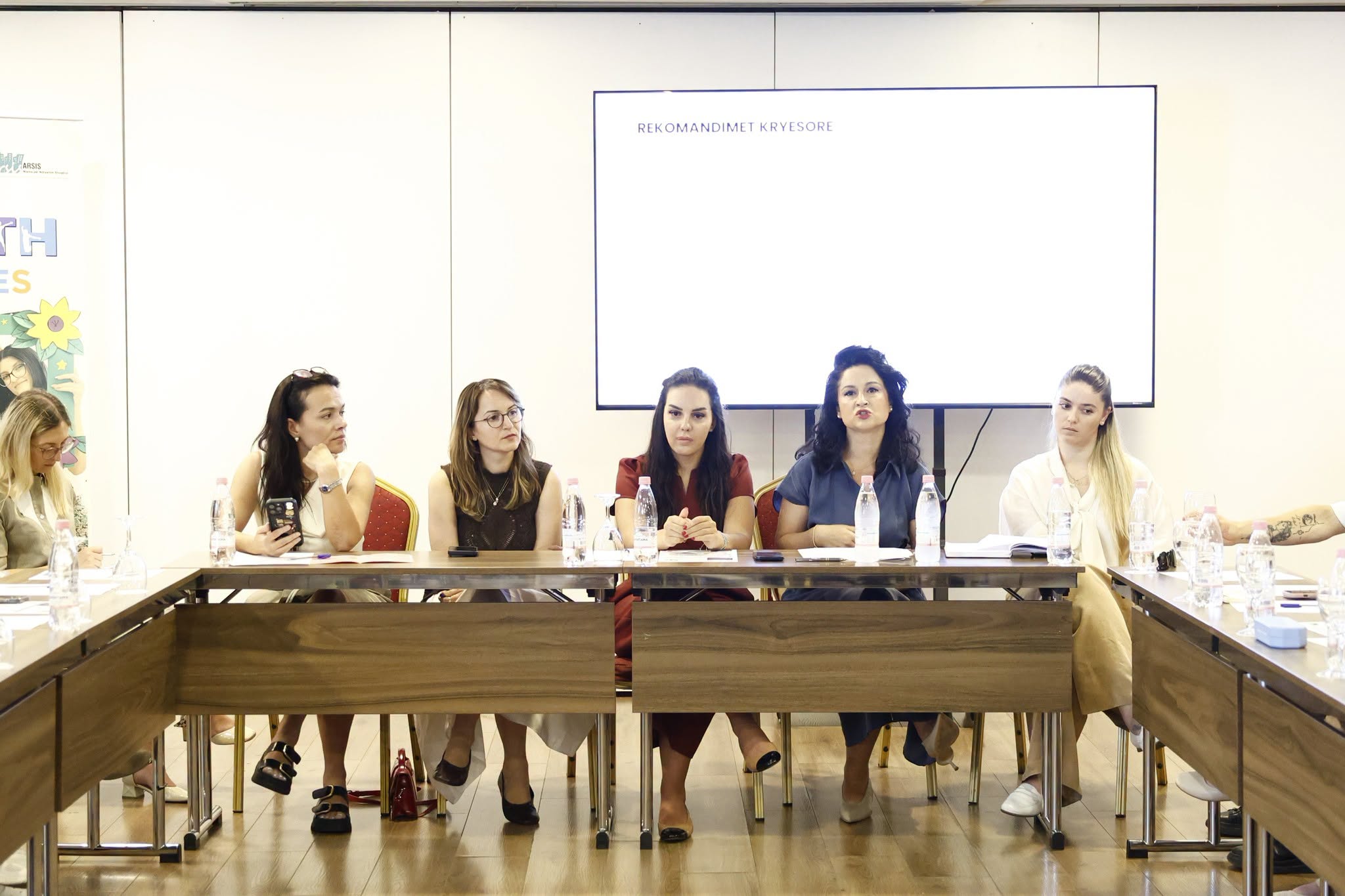 Young people and institutional stakeholders discuss the recommendations of the Youth Voices for Peace and Inclusion policy brief.